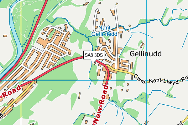 SA8 3DS map - OS VectorMap District (Ordnance Survey)