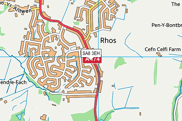 SA8 3EH map - OS VectorMap District (Ordnance Survey)