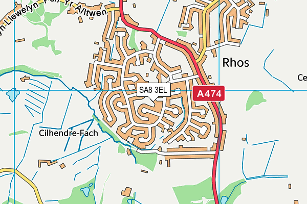 SA8 3EL map - OS VectorMap District (Ordnance Survey)
