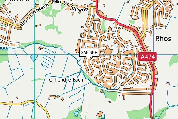 SA8 3EP map - OS VectorMap District (Ordnance Survey)