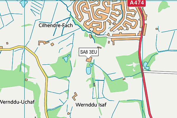 SA8 3EU map - OS VectorMap District (Ordnance Survey)