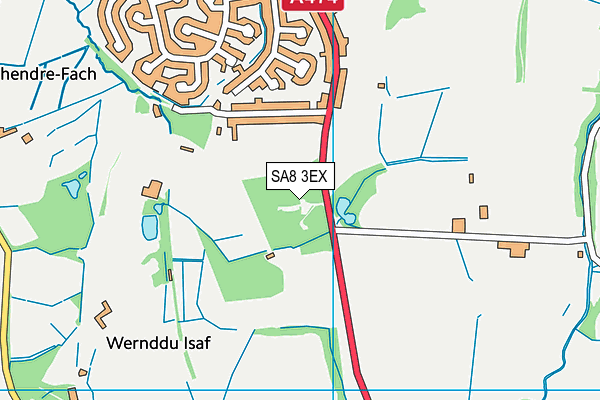 SA8 3EX map - OS VectorMap District (Ordnance Survey)