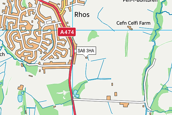 SA8 3HA map - OS VectorMap District (Ordnance Survey)