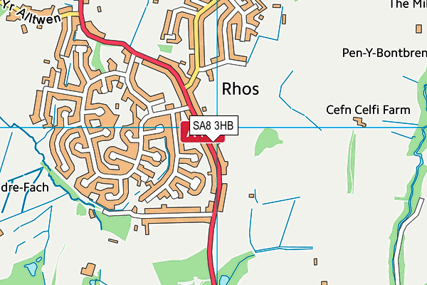 SA8 3HB map - OS VectorMap District (Ordnance Survey)
