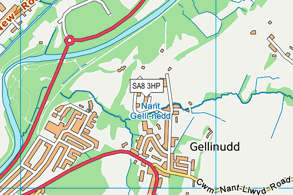 SA8 3HP map - OS VectorMap District (Ordnance Survey)