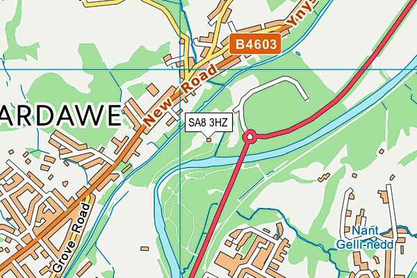 SA8 3HZ map - OS VectorMap District (Ordnance Survey)