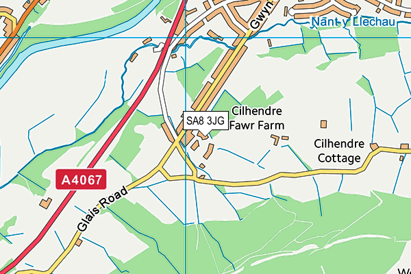 SA8 3JG map - OS VectorMap District (Ordnance Survey)