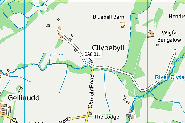 SA8 3JJ map - OS VectorMap District (Ordnance Survey)