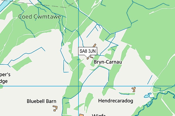 SA8 3JN map - OS VectorMap District (Ordnance Survey)
