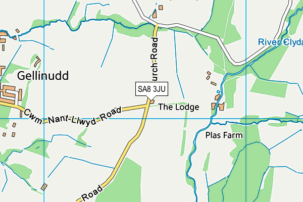 SA8 3JU map - OS VectorMap District (Ordnance Survey)