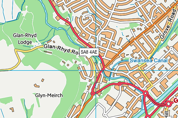 SA8 4AE map - OS VectorMap District (Ordnance Survey)