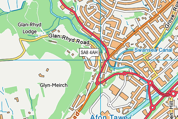 SA8 4AH map - OS VectorMap District (Ordnance Survey)