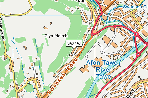 SA8 4AJ map - OS VectorMap District (Ordnance Survey)