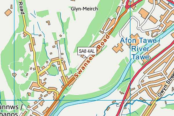 SA8 4AL map - OS VectorMap District (Ordnance Survey)