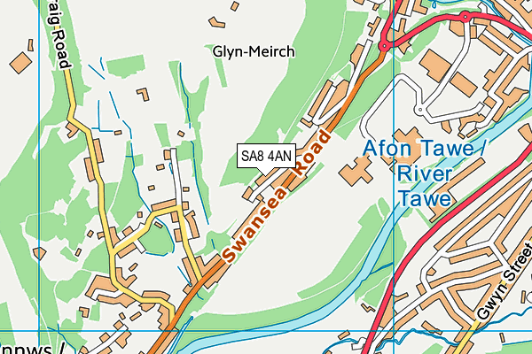 SA8 4AN map - OS VectorMap District (Ordnance Survey)