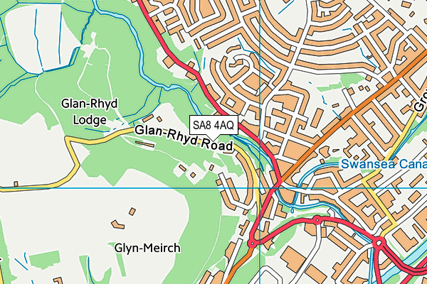 SA8 4AQ map - OS VectorMap District (Ordnance Survey)