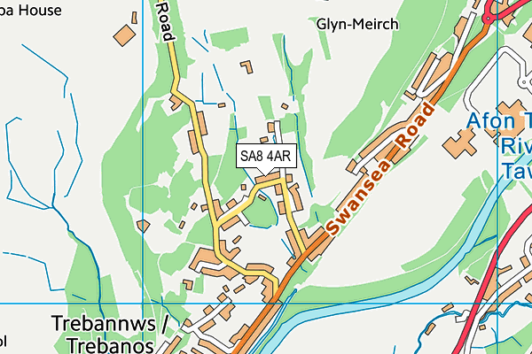 SA8 4AR map - OS VectorMap District (Ordnance Survey)