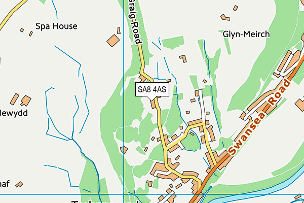 SA8 4AS map - OS VectorMap District (Ordnance Survey)