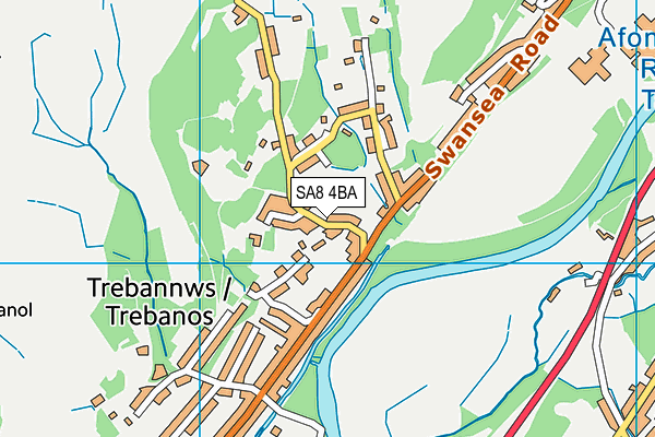 SA8 4BA map - OS VectorMap District (Ordnance Survey)