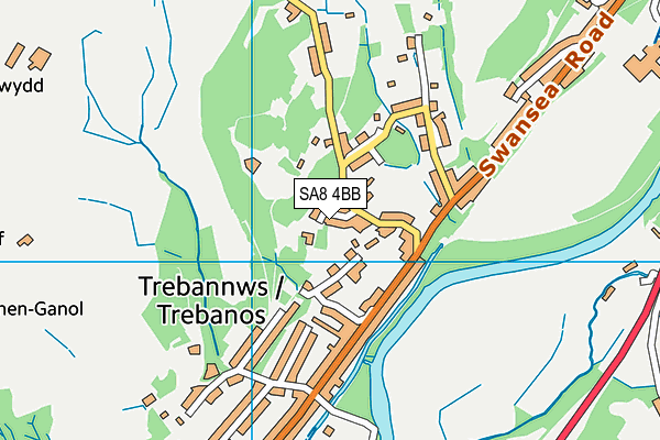 SA8 4BB map - OS VectorMap District (Ordnance Survey)