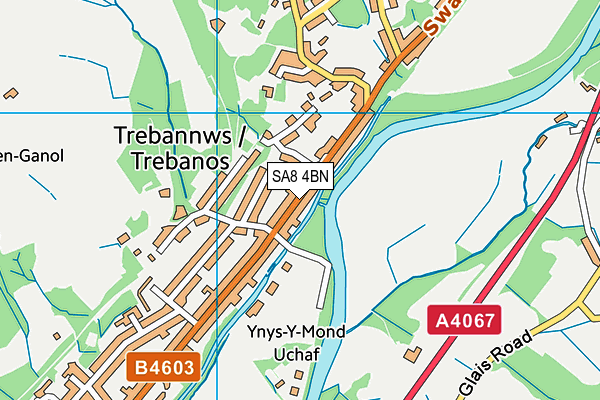 SA8 4BN map - OS VectorMap District (Ordnance Survey)