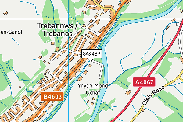 SA8 4BP map - OS VectorMap District (Ordnance Survey)