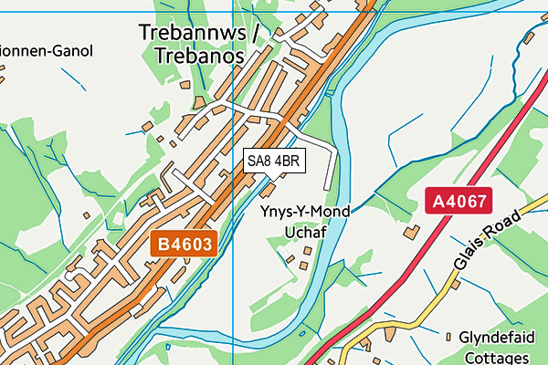 SA8 4BR map - OS VectorMap District (Ordnance Survey)