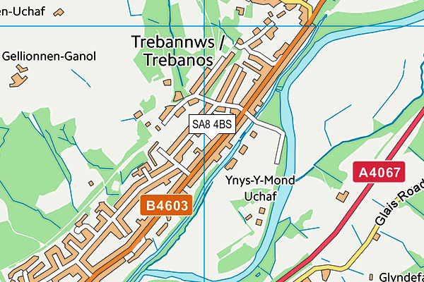 SA8 4BS map - OS VectorMap District (Ordnance Survey)