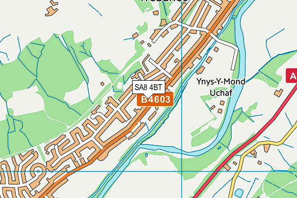 SA8 4BT map - OS VectorMap District (Ordnance Survey)