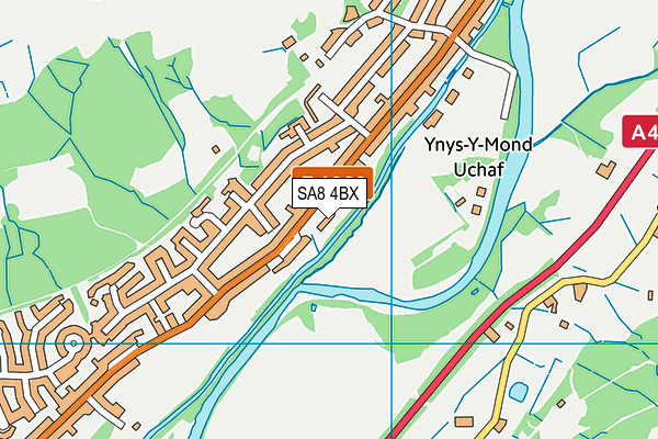 SA8 4BX map - OS VectorMap District (Ordnance Survey)