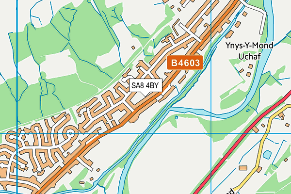 SA8 4BY map - OS VectorMap District (Ordnance Survey)