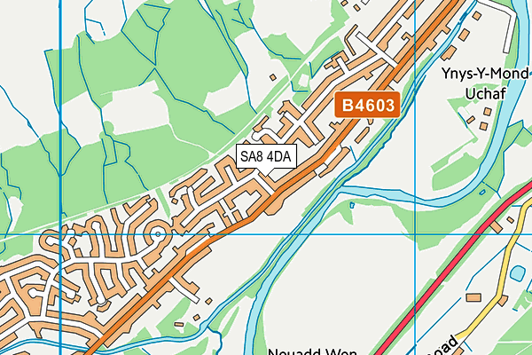 SA8 4DA map - OS VectorMap District (Ordnance Survey)