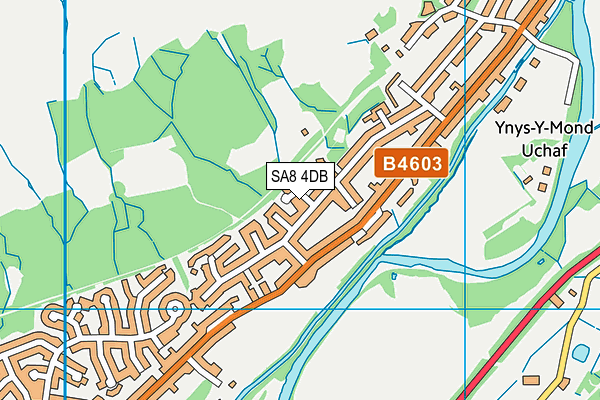 SA8 4DB map - OS VectorMap District (Ordnance Survey)