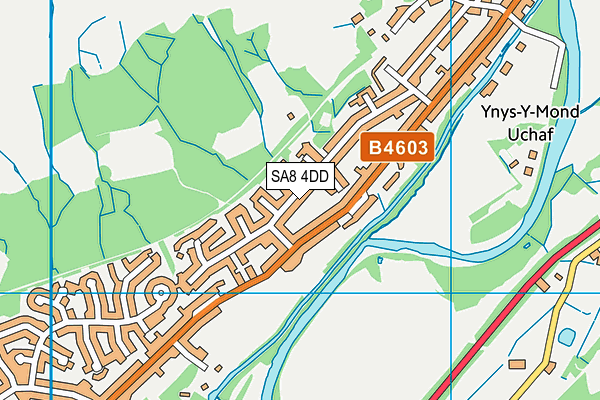 SA8 4DD map - OS VectorMap District (Ordnance Survey)