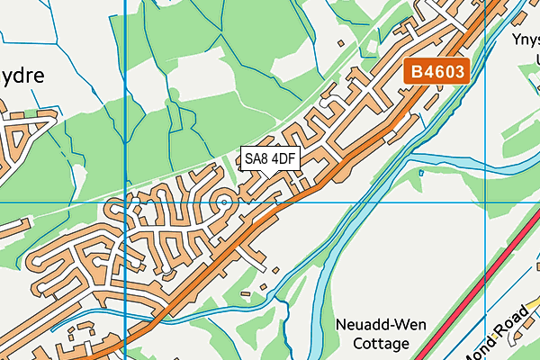 SA8 4DF map - OS VectorMap District (Ordnance Survey)