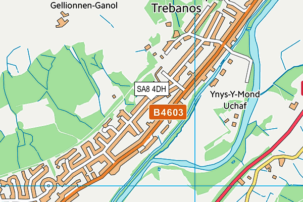 SA8 4DH map - OS VectorMap District (Ordnance Survey)