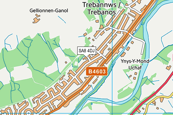 SA8 4DJ map - OS VectorMap District (Ordnance Survey)