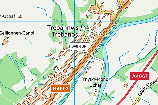 SA8 4DN map - OS VectorMap District (Ordnance Survey)