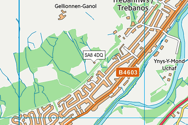 SA8 4DQ map - OS VectorMap District (Ordnance Survey)