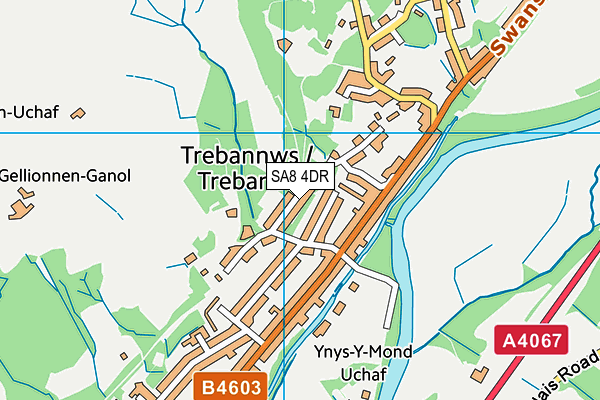 SA8 4DR map - OS VectorMap District (Ordnance Survey)