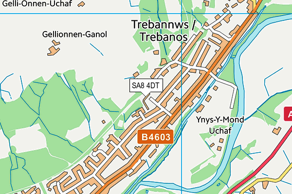 SA8 4DT map - OS VectorMap District (Ordnance Survey)