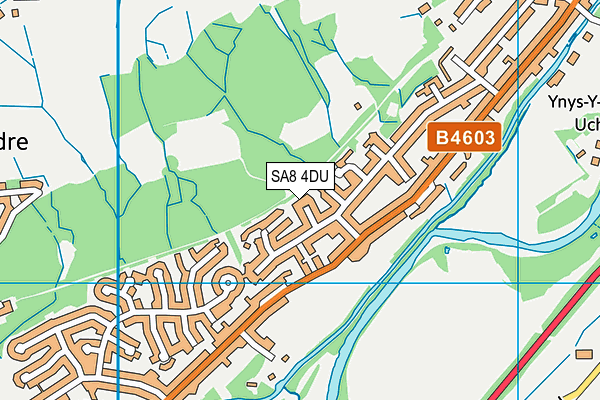 SA8 4DU map - OS VectorMap District (Ordnance Survey)