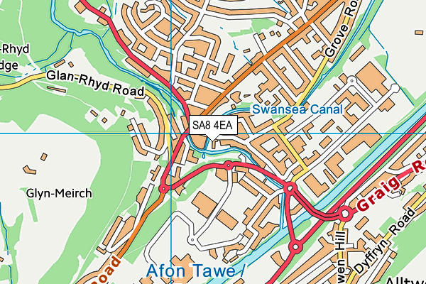 SA8 4EA map - OS VectorMap District (Ordnance Survey)