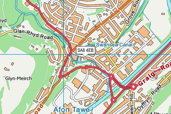 SA8 4EB map - OS VectorMap District (Ordnance Survey)