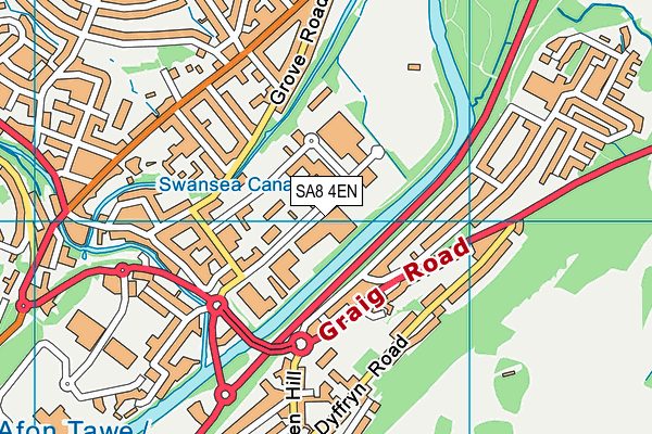SA8 4EN map - OS VectorMap District (Ordnance Survey)