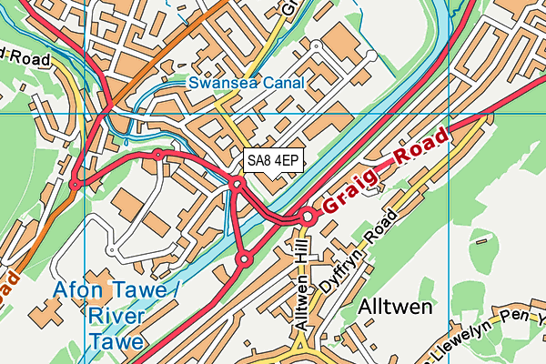 SA8 4EP map - OS VectorMap District (Ordnance Survey)