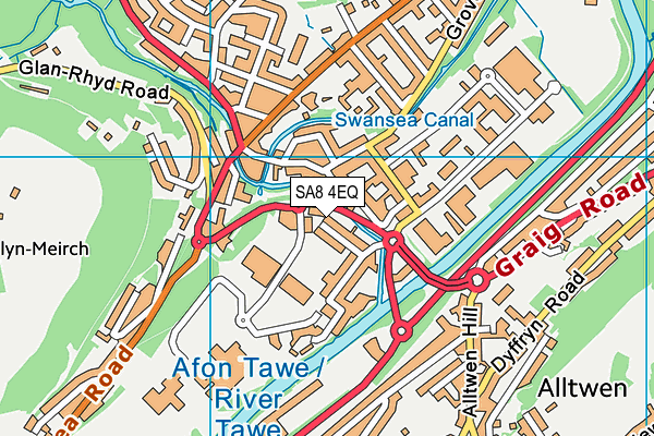 SA8 4EQ map - OS VectorMap District (Ordnance Survey)