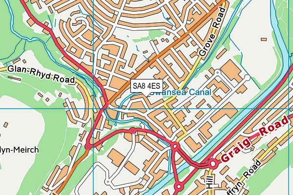 SA8 4ES map - OS VectorMap District (Ordnance Survey)