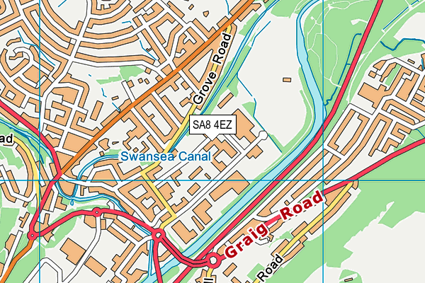 SA8 4EZ map - OS VectorMap District (Ordnance Survey)