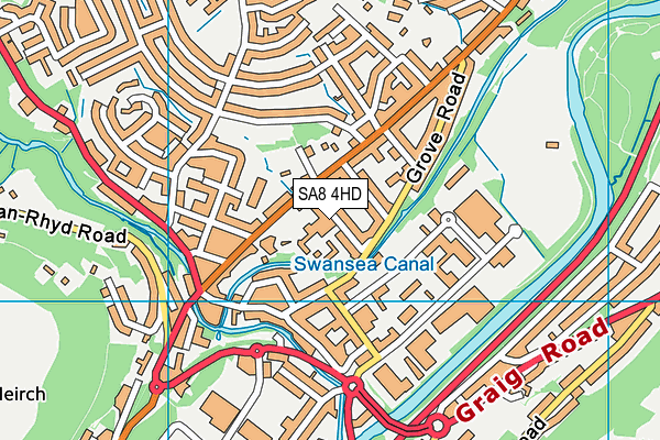 SA8 4HD map - OS VectorMap District (Ordnance Survey)